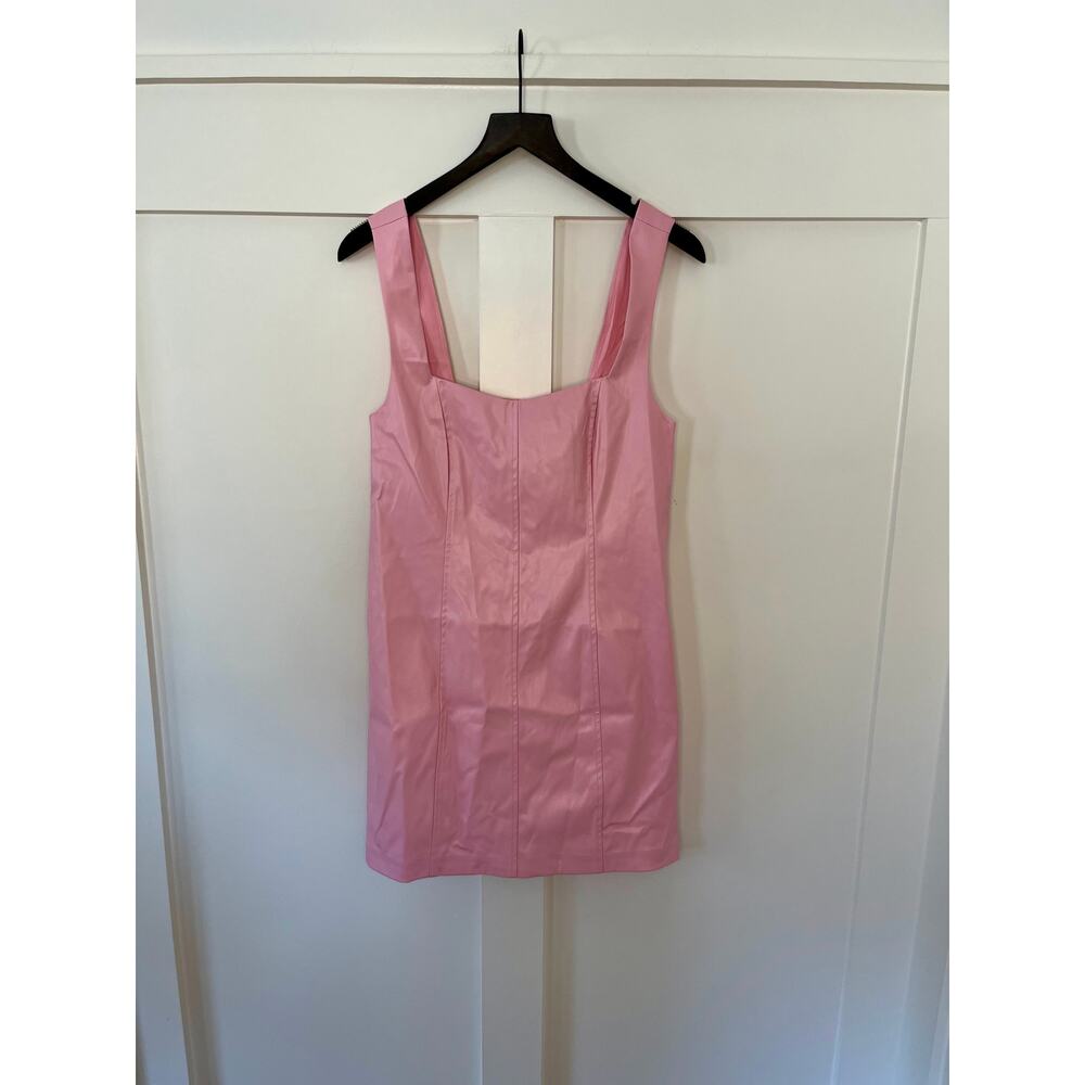 Show Me Your Mumu Woods Mini Dress Pink Faux Leather Size Medium - Picture 2 of 4